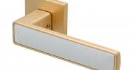 Ручка на розетці Safita MIRROR HS WP/MG білий/матове золото